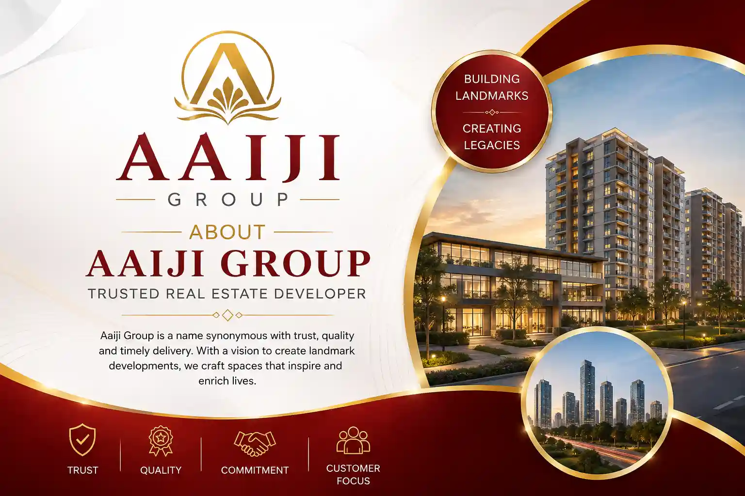 Aaiji Group official logo for projects in Dholera Smart City