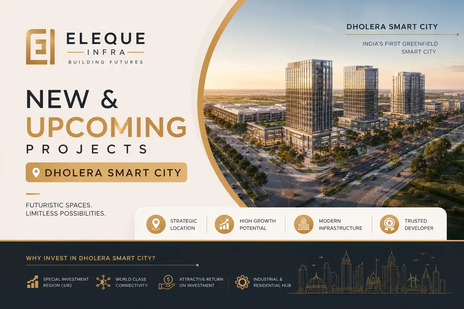 Eleque Infra official logo for projects in Dholera Smart City