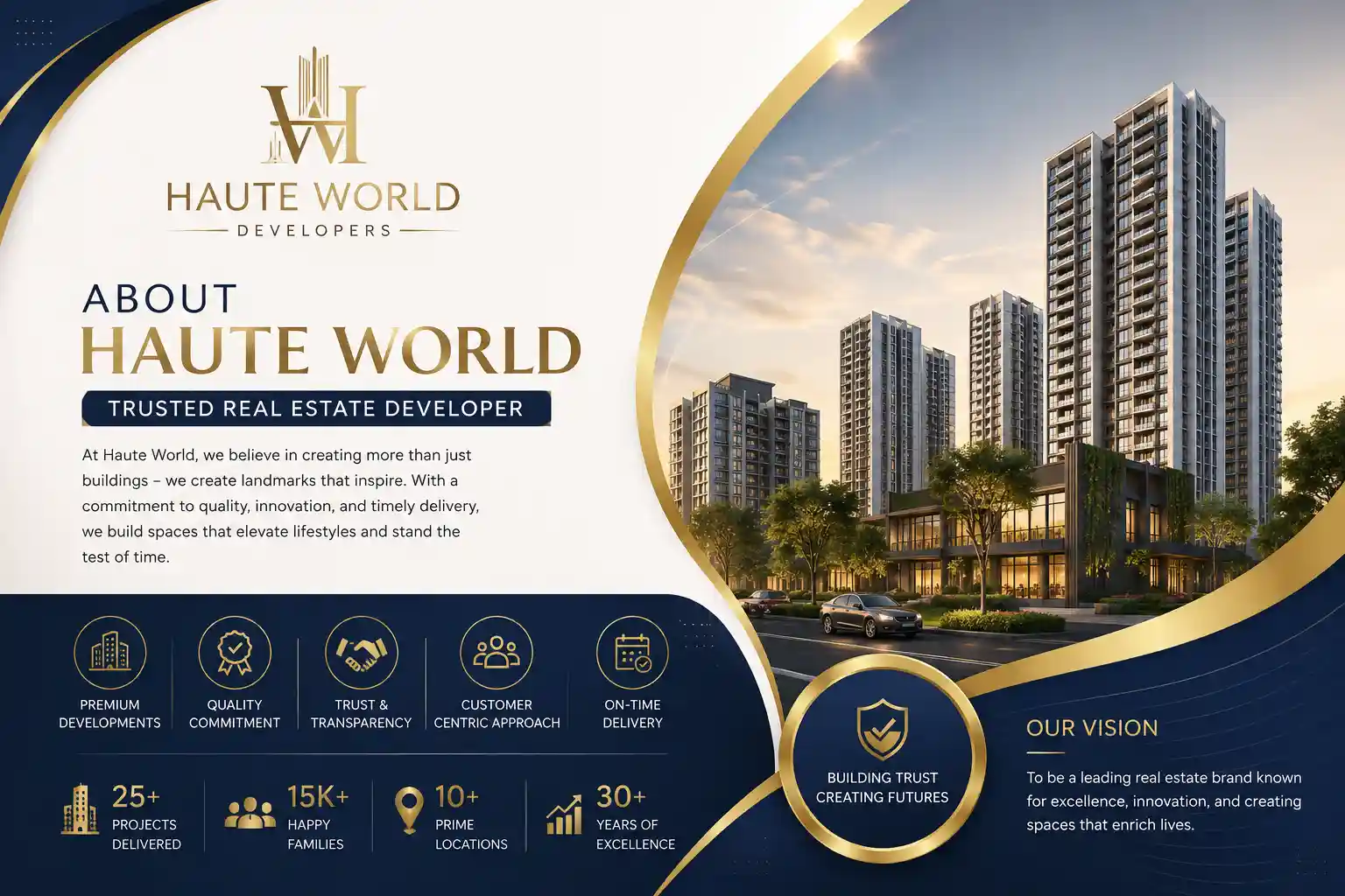 Haute World official logo for projects in Dholera Smart City