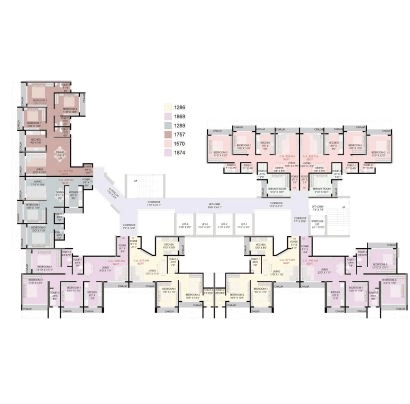 Sample floor plan for residential unit at Infinity Infracon Kadipur Village