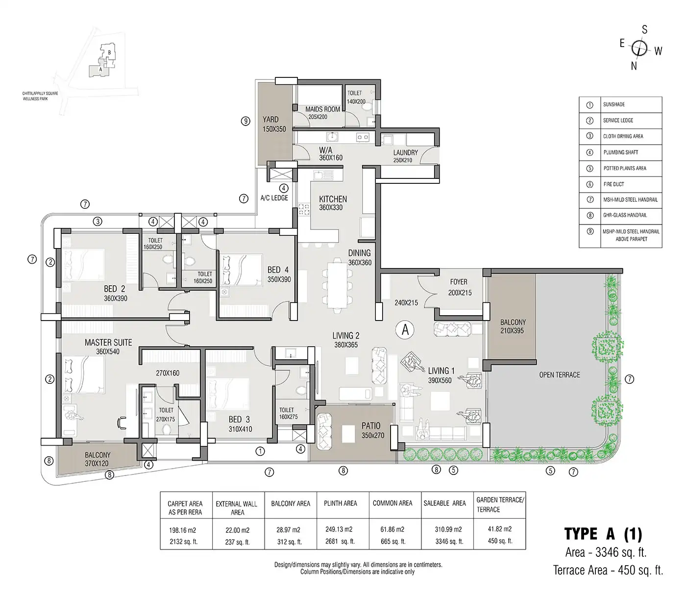 3 BHK Villa Floor Plan Nestoria Atulyam