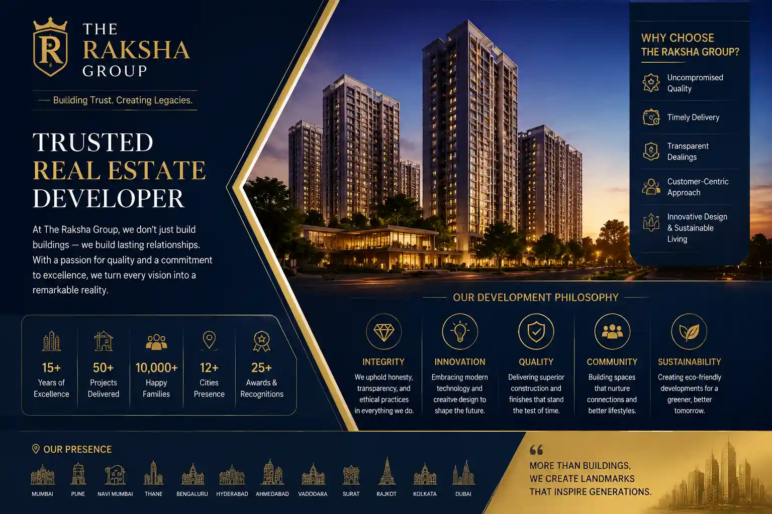 The Raksha Group official logo for projects in Dholera Smart City